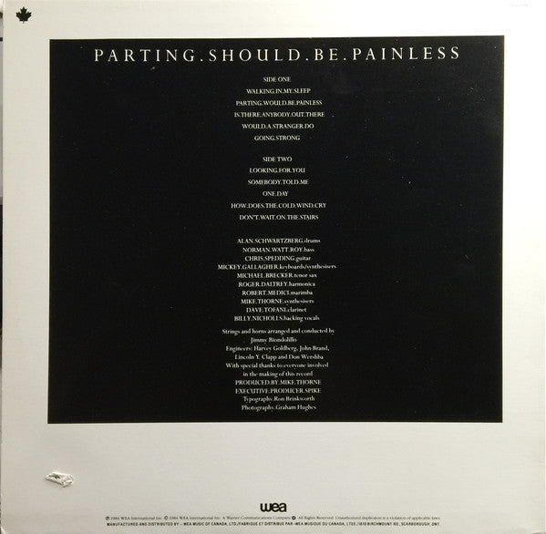 Roger Daltrey : Parting Should Be Painless (LP, Album)
