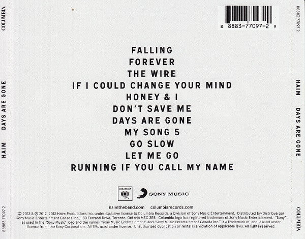 Haim (2) : Days Are Gone (CD, Album)