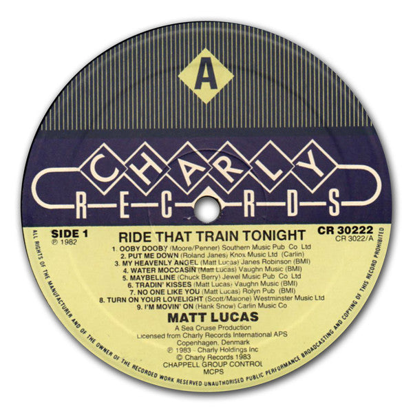 Matt Lucas (2) : Ride That Train Tonight (LP, Comp)