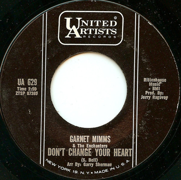 Garnet Mimms And The Enchanters : Cry Baby (7")