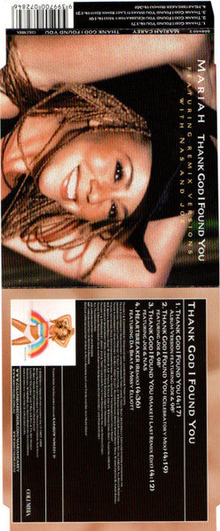 Mariah Carey Featuring Remix Versions With Nas And Joe : Thank God I Found You (CD, Single)