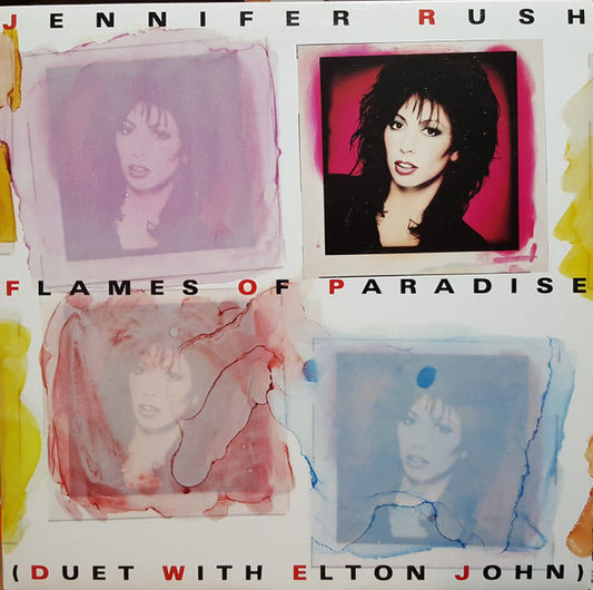 Jennifer Rush With Elton John : Flames Of Paradise (12")
