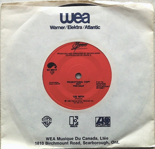 Mazarati : 100 Mph (7", Promo, Sma)