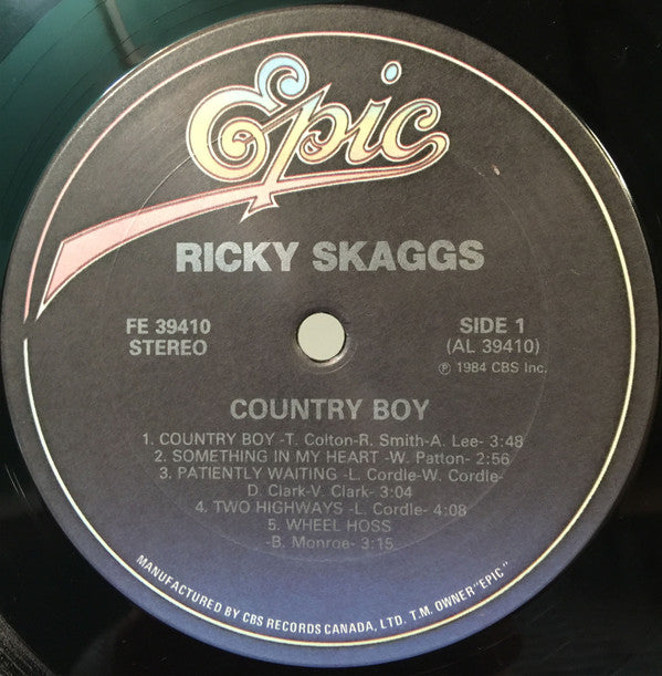 Ricky Skaggs : Country Boy (LP, Album)