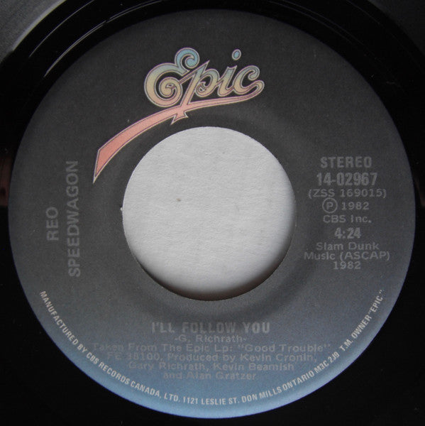 REO Speedwagon : Keep The Fire Burnin' (7", Single)