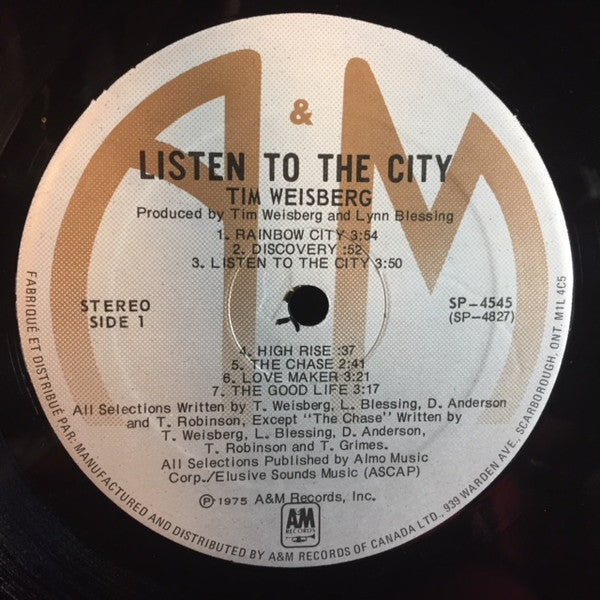 Tim Weisberg : Listen To The City (LP, Album)