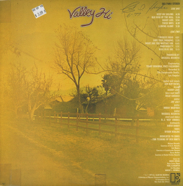 Iain Matthews : Valley Hi (LP, Album, SP )