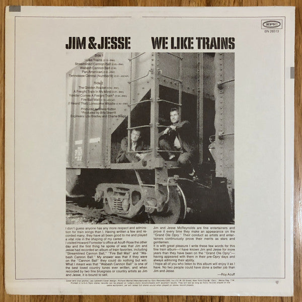Jim & Jesse : We Like Trains (LP, Album)