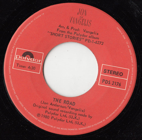 Jon And Vangelis* : The Friends Of Mr. Cairo (7")