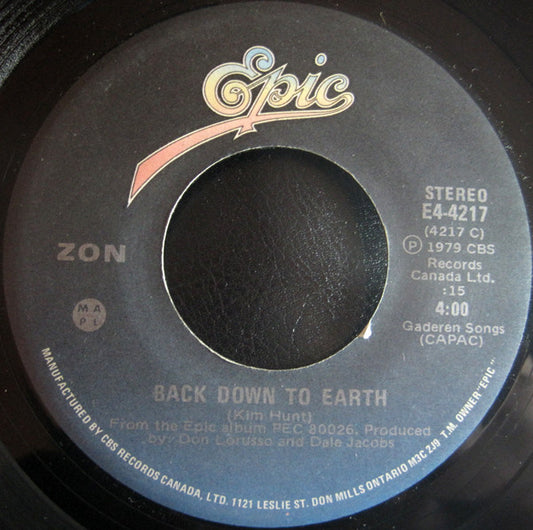 Zon (2) : Back Down To Earth (7")