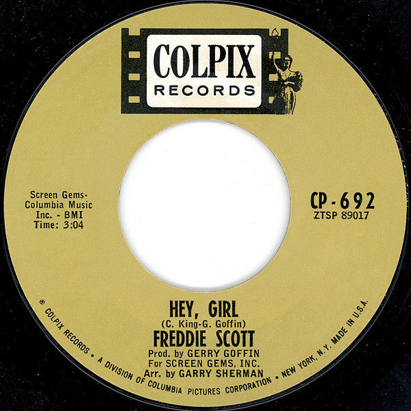 Freddie Scott (2) : Hey, Girl / The Slide (7", Single, Styrene, Bri)
