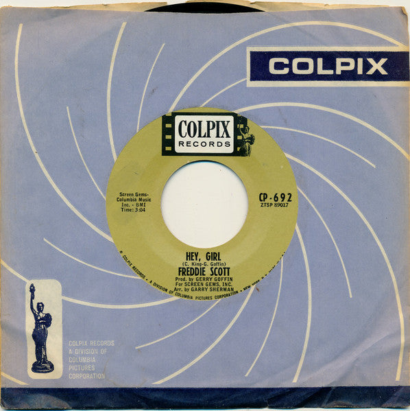Freddie Scott (2) : Hey, Girl / The Slide (7", Single, Styrene, Bri)