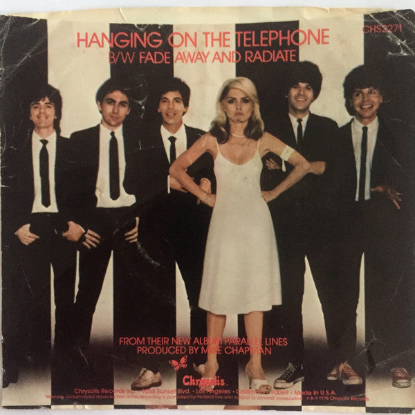 Blondie : Hanging On The Telephone (7", Single, Mono, Promo)