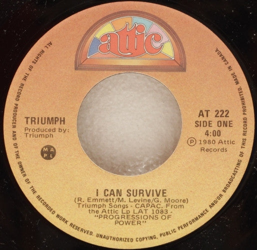 Triumph (2) : I Can Survive (7", Single)