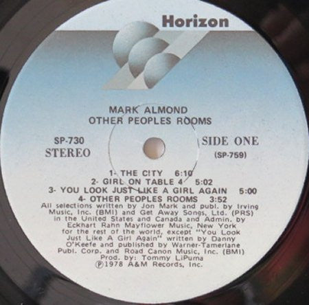 Mark-Almond : Other Peoples Rooms (LP, Album)