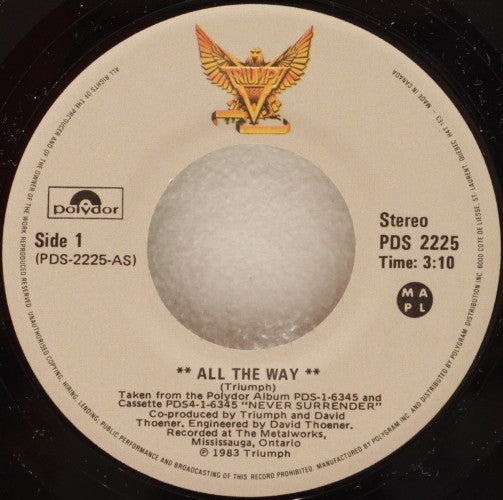 Triumph (2) : All The Way (7")