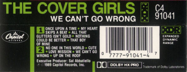 The Cover Girls : We Can't Go Wrong (Cass, Album, Dol)