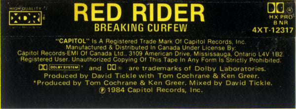 Red Rider : Breaking Curfew (Cass, Album, Dol)