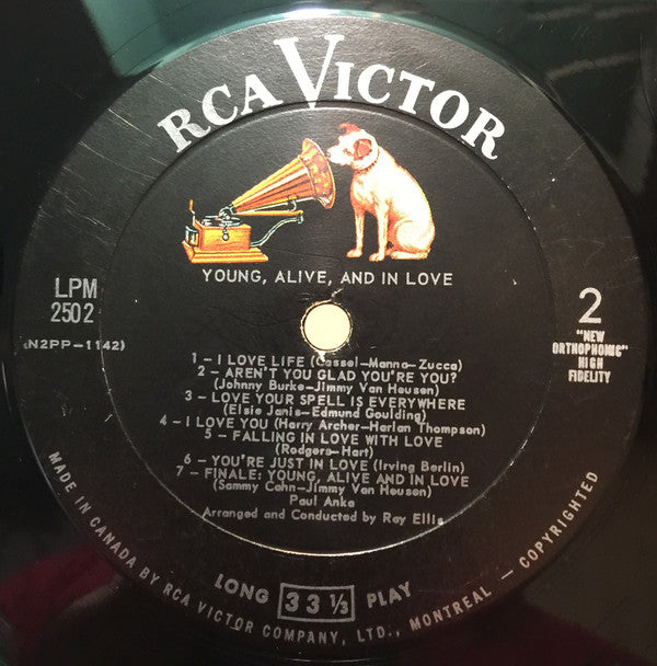 Paul Anka : Young, Alive And In Love! (LP, Album, Mono)