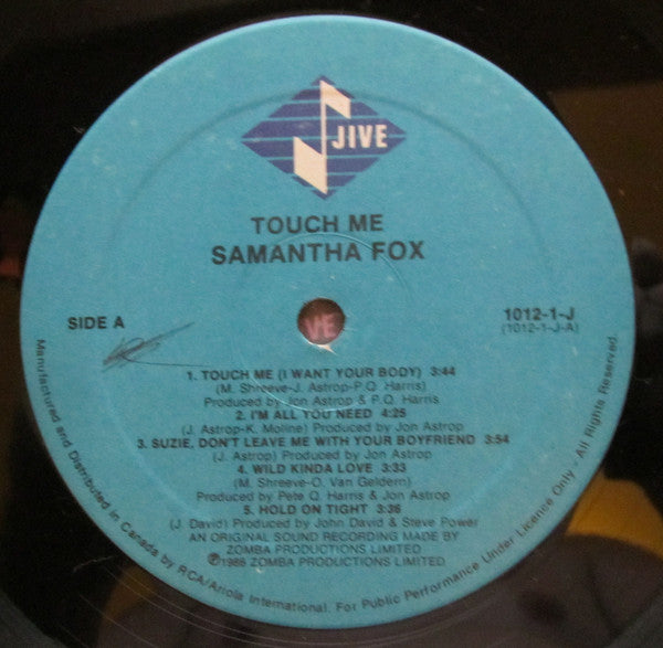 Samantha Fox : Touch Me (LP, Album)