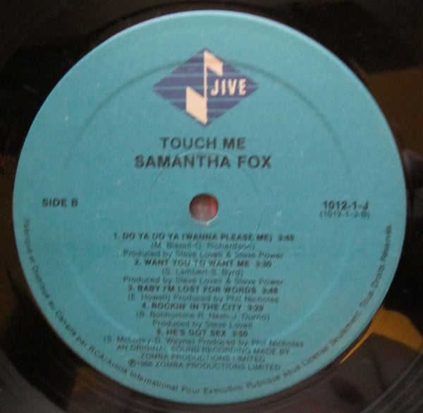 Samantha Fox : Touch Me (LP, Album)