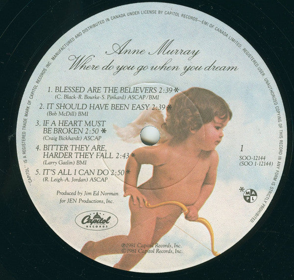 Anne Murray : Where Do You Go When You Dream (LP, Album)