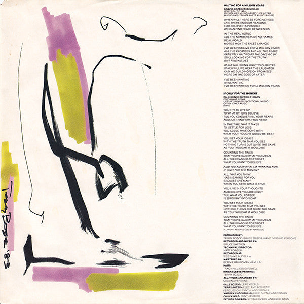 Missing Persons : Rhyme & Reason (LP, Album)