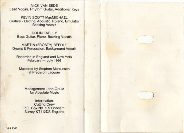 Cutting Crew : Broadcast (Cass, Album, Chr)