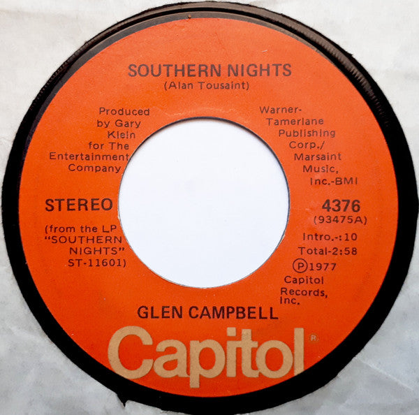Glen Campbell : Southern Nights (7", Single)