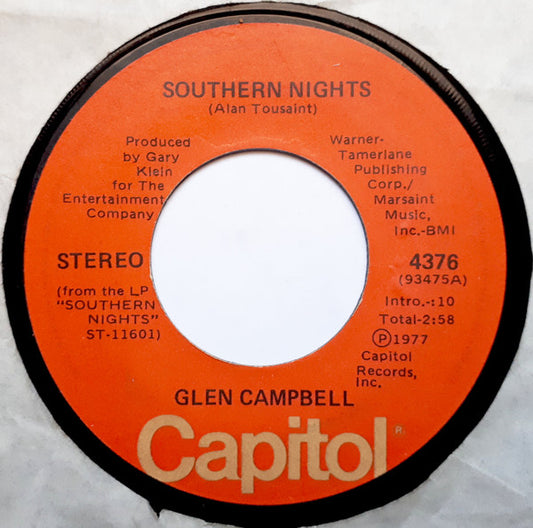 Glen Campbell : Southern Nights (7", Single)
