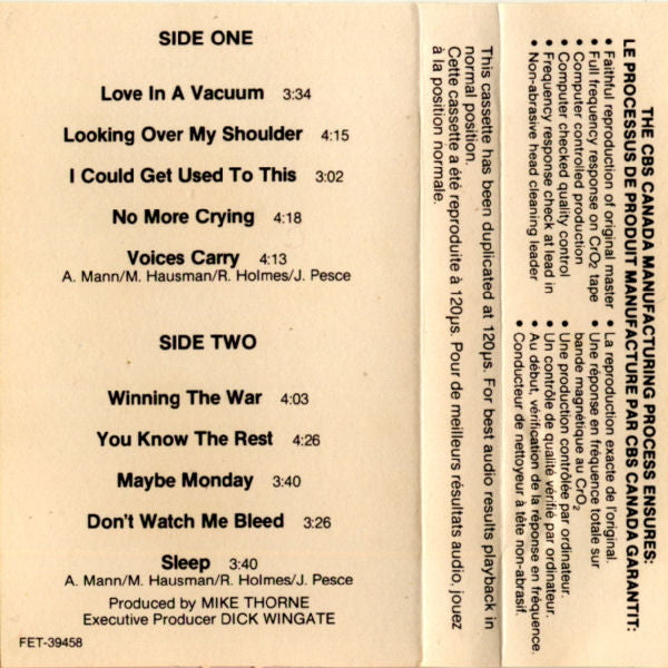'Til Tuesday : Voices Carry (Cass, Album, Chr)
