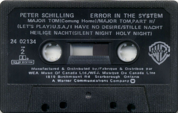 Peter Schilling : Error In The System (Cass, Album, Dol)