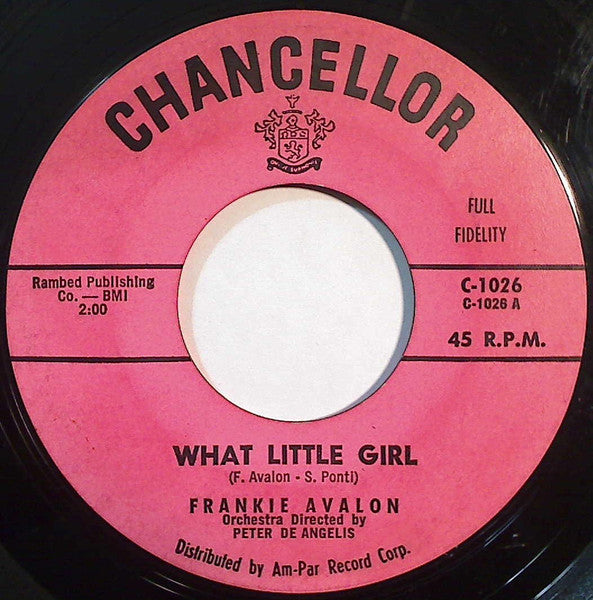 Frankie Avalon : What Little Girl / I'll Wait For You (7", Styrene)