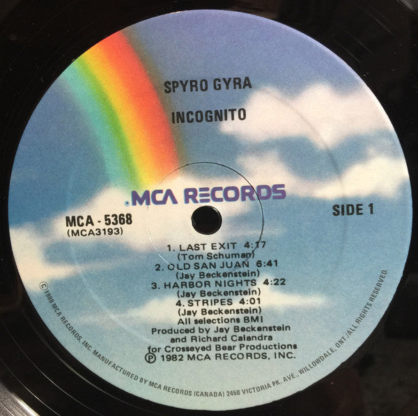 Spyro Gyra : Incognito (LP, Album)
