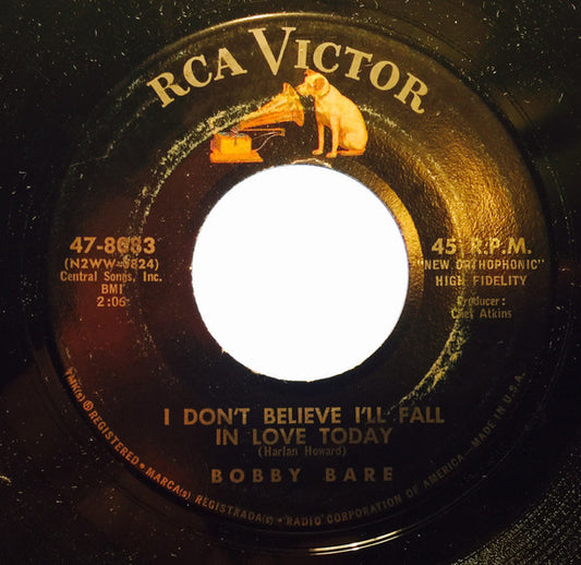 Bobby Bare : To Whom It May Concern / I Don't Believe I'll Fall In Love Today (7", Mono, Hol)