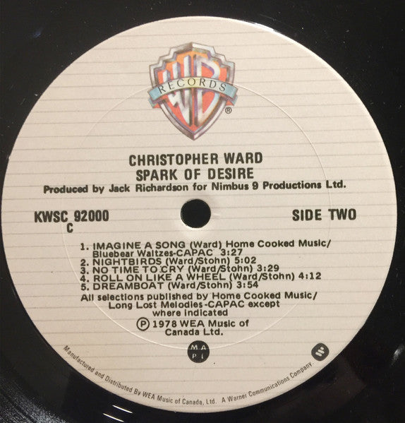 Christopher Ward : Spark Of Desire (LP)