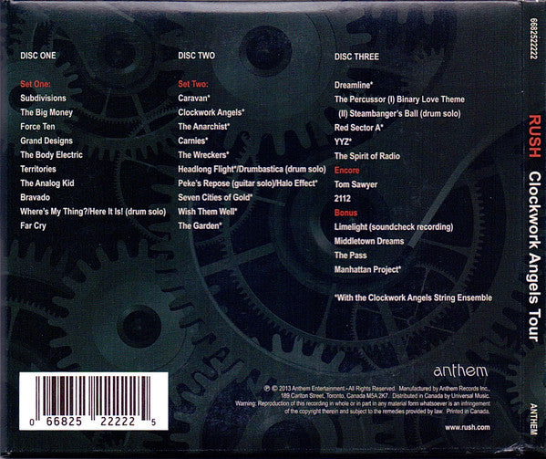 Rush : Clockwork Angels Tour (3xCD, Album)