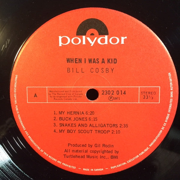 Bill Cosby : When I Was A Kid (LP, Album)