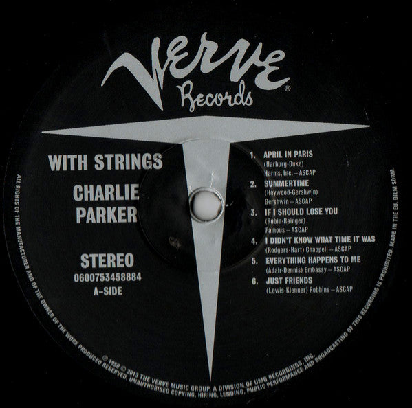 Charlie Parker With Strings : Charlie Parker With Strings (LP, Comp, RE, RM)