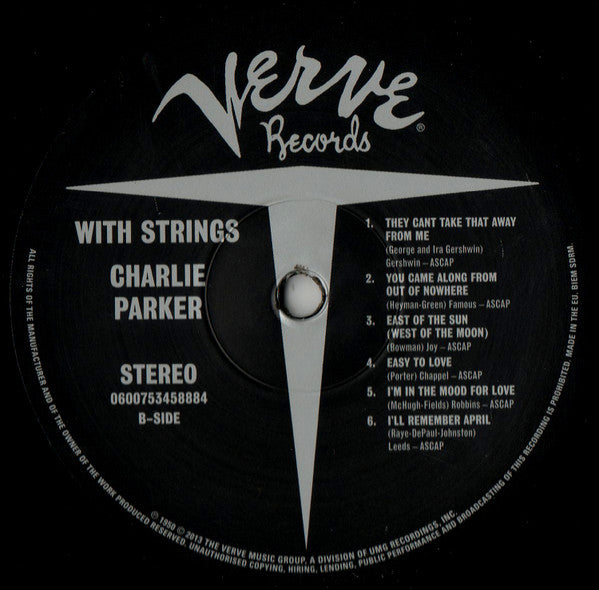 Charlie Parker With Strings : Charlie Parker With Strings (LP, Comp, RE, RM)