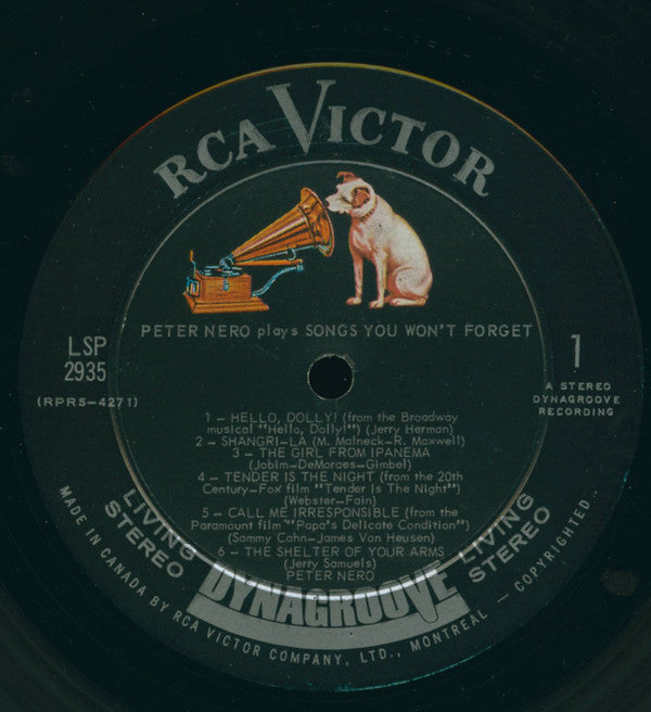 Peter Nero : Peter Nero Plays Songs You Won't Forget (LP, Album)