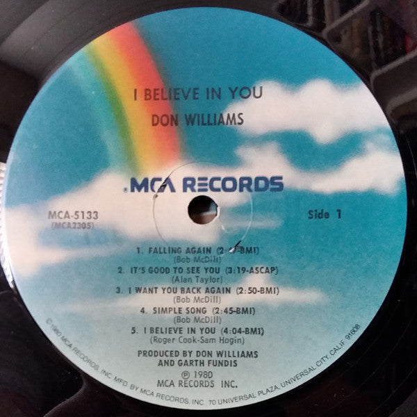 Don Williams (2) : I Believe In You (LP, Album, Pin)