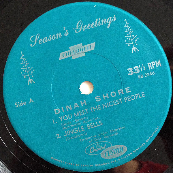 Dinah Shore : Season's Best (7", EP, Mono)