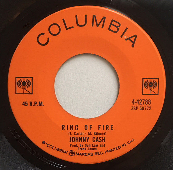 Johnny Cash : Ring Of Fire (7", Single)