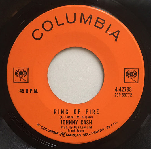 Johnny Cash : Ring Of Fire (7", Single)