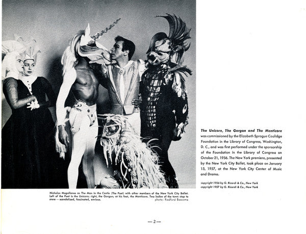 Thomas Schippers, Gian Carlo Menotti, New York City Ballet : The Unicorn, The Gorgon And The Manticore (LP + Box)