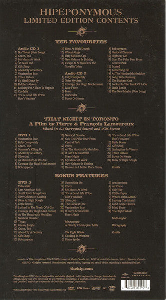 The Tragically Hip : Hipeponymous (2xCD, Comp, Ltd, RM, Box + 2xDVD, Multichannel, NT)