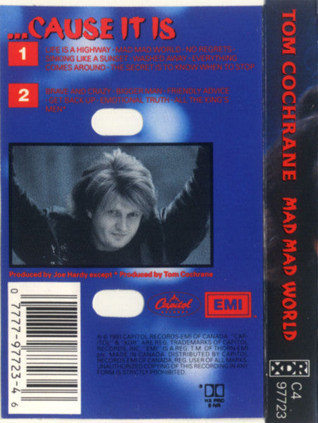 Tom Cochrane : Mad Mad World (Cass, Album, Dol)