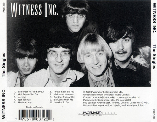 Witness Inc. : The Singles (CD, Comp)