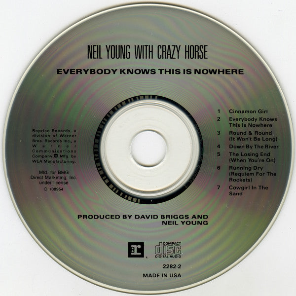 Neil Young With Crazy Horse : Everybody Knows This Is Nowhere (CD, Album, Club, RE)